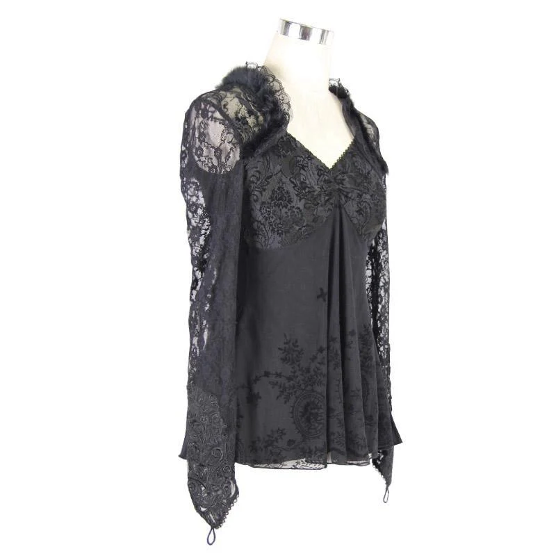Women's Empireline Lace Short Goth Top - Image 4