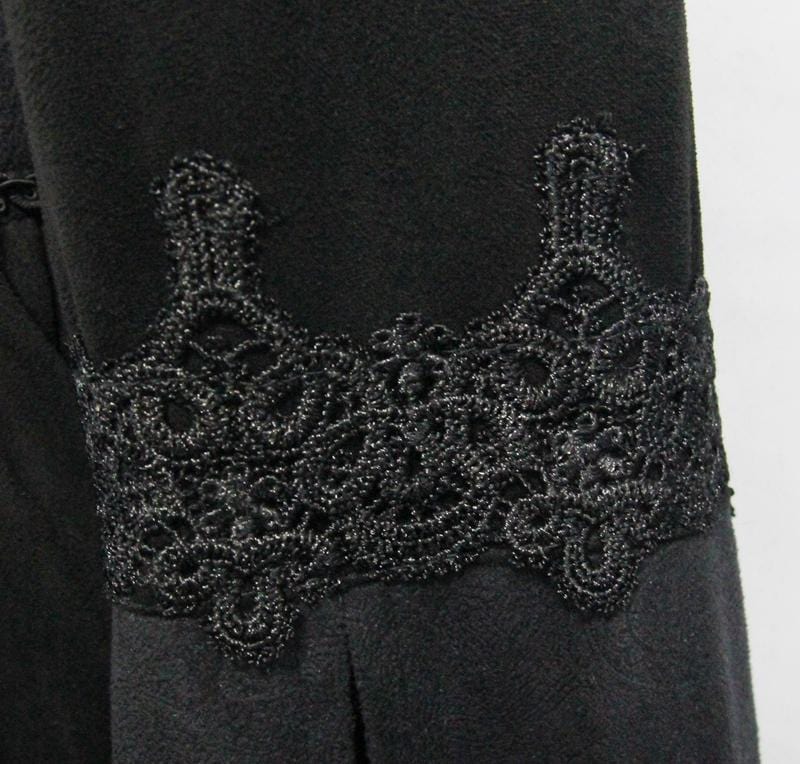 Women's Goth Ankle Dress With Hood and Angel Sleeves - Image 6