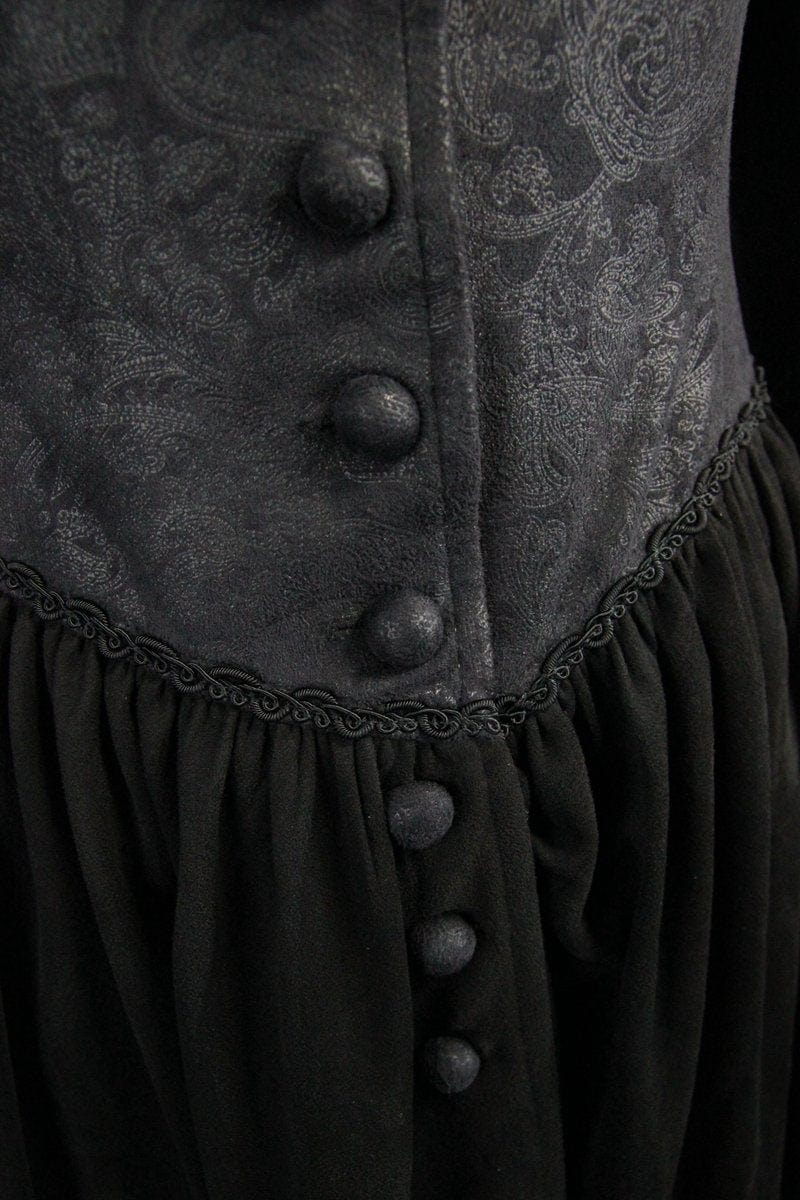 Women's Goth Ankle Dress With Hood and Angel Sleeves - Image 8