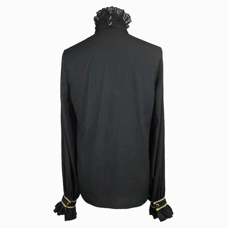 Men's Goth Dress Shirt With Ornamental Jabot - Image 12