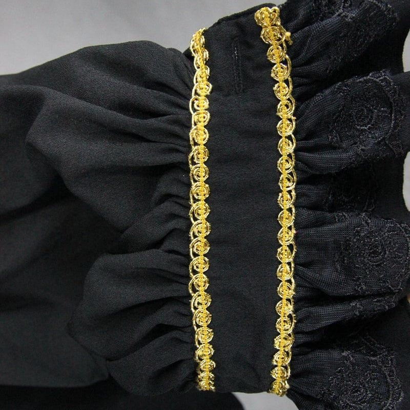 Men's Goth Dress Shirt With Ornamental Jabot - Image 13