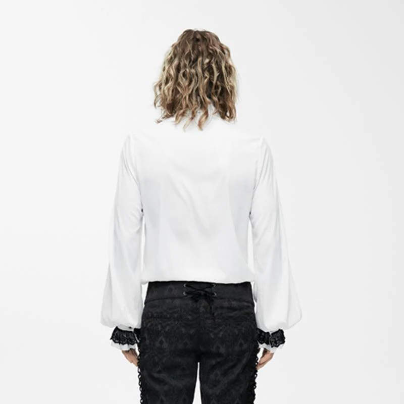 Men's Goth Dress Shirt With Ornamental Jabot - Image 3