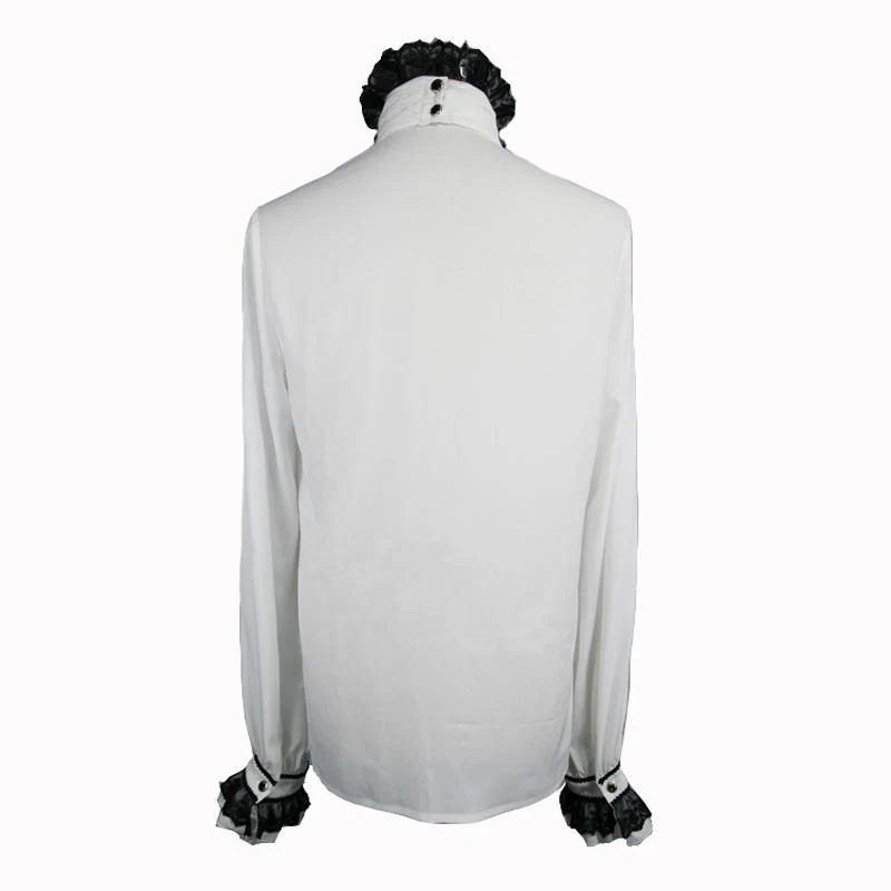Men's Goth Dress Shirt With Ornamental Jabot - Image 6