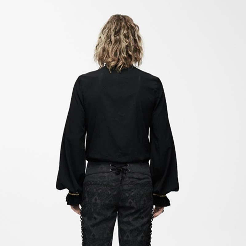 Men's Goth Dress Shirt With Ornamental Jabot - Image 9
