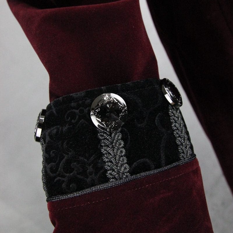 Women's Goth Princess Cut Coat With Elaborate Frog Closure - Image 15