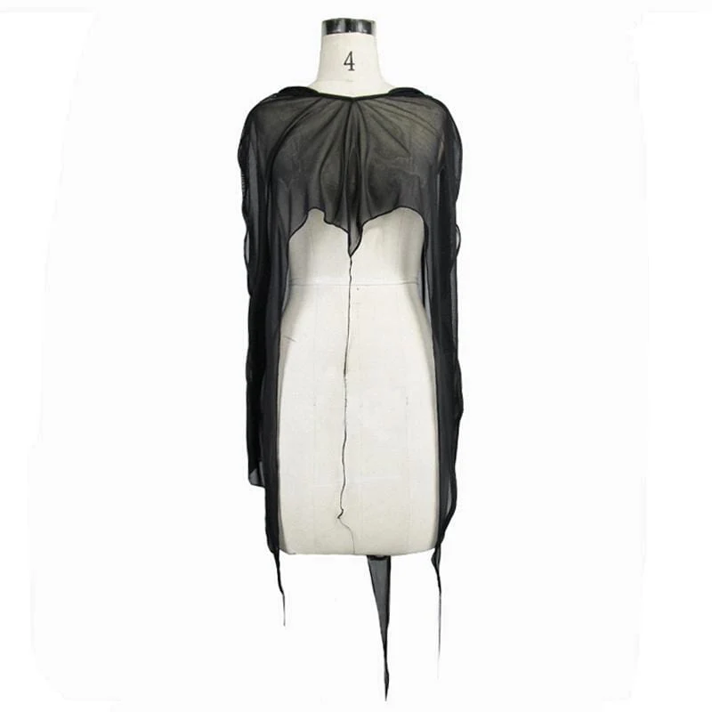 Women's Goth Sheer Cape - Image 4