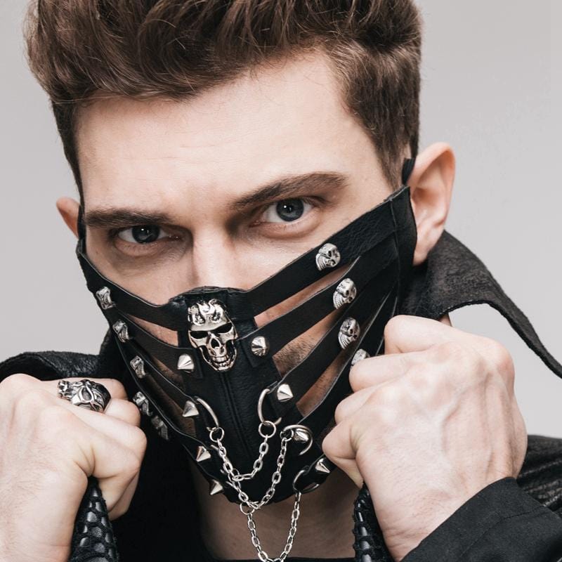 Men's Goth Skull Face Muzzle Mask - Image 3