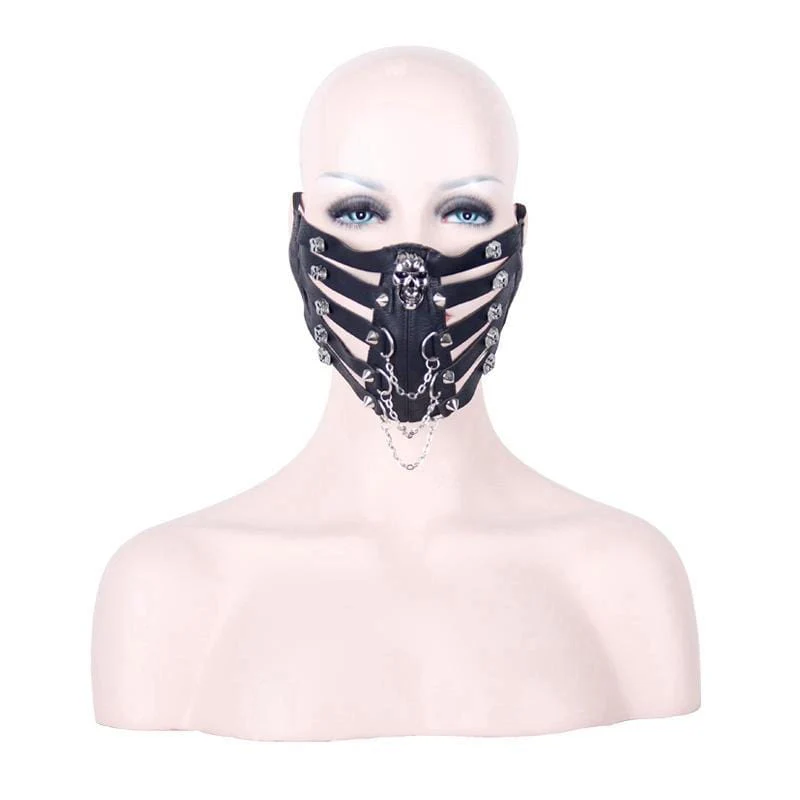 Men's Goth Skull Face Muzzle Mask - Image 4
