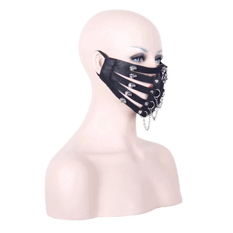 Men's Goth Skull Face Muzzle Mask - Image 5