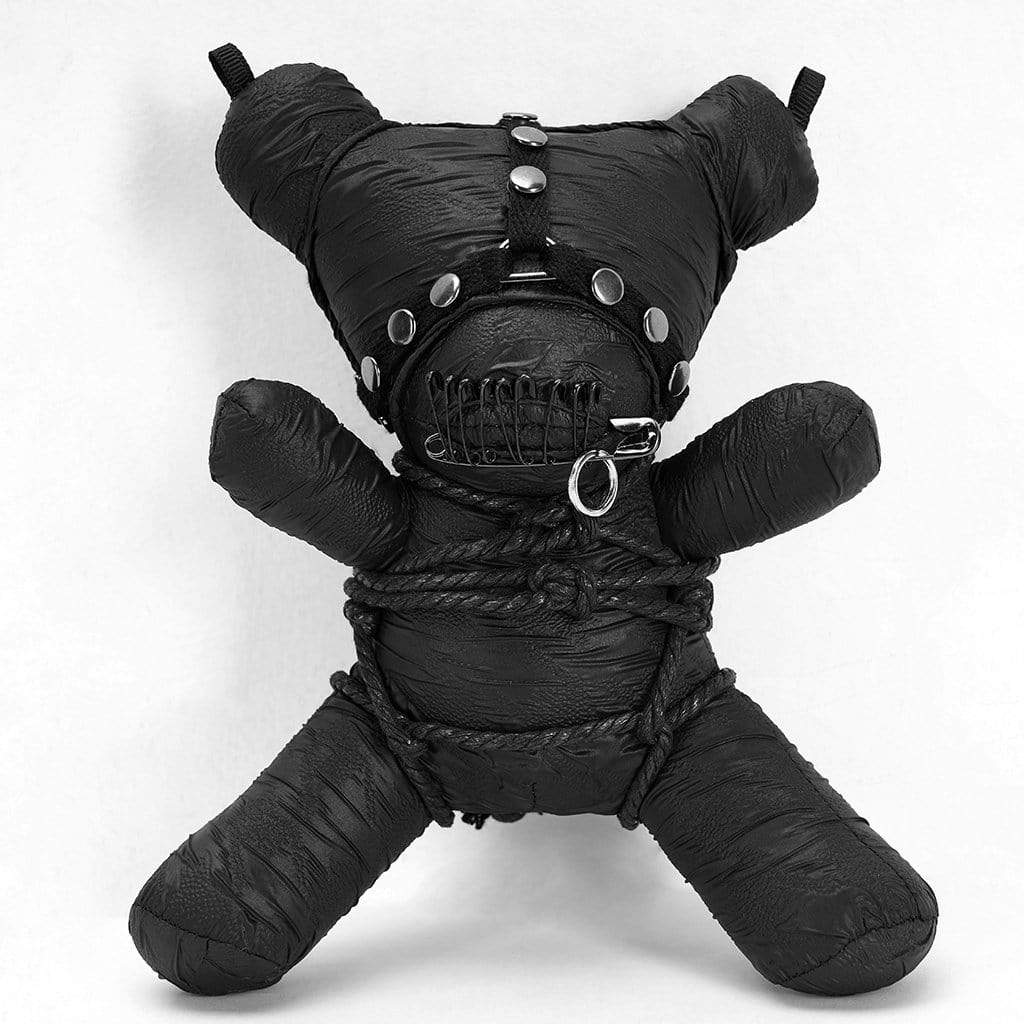 Gothic Black Bear Doll Keychain Home Decoration - Image 3