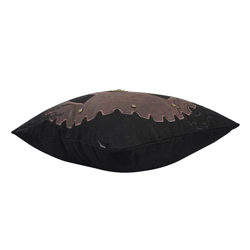 Gothic Gear Embroidered Pillow Case with Pillow Inner - Image 3