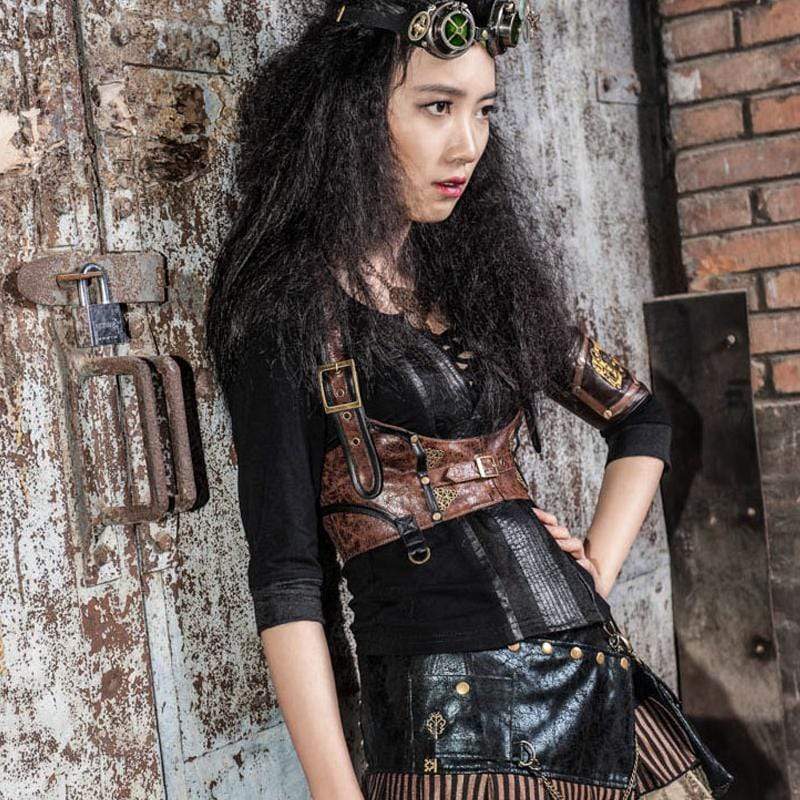 Gothic Lace and Buckle Bustier - Image 6