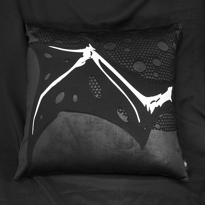 Gothic Ripped Mesh Splice Pillow Case with Pillow Inner - Image 5