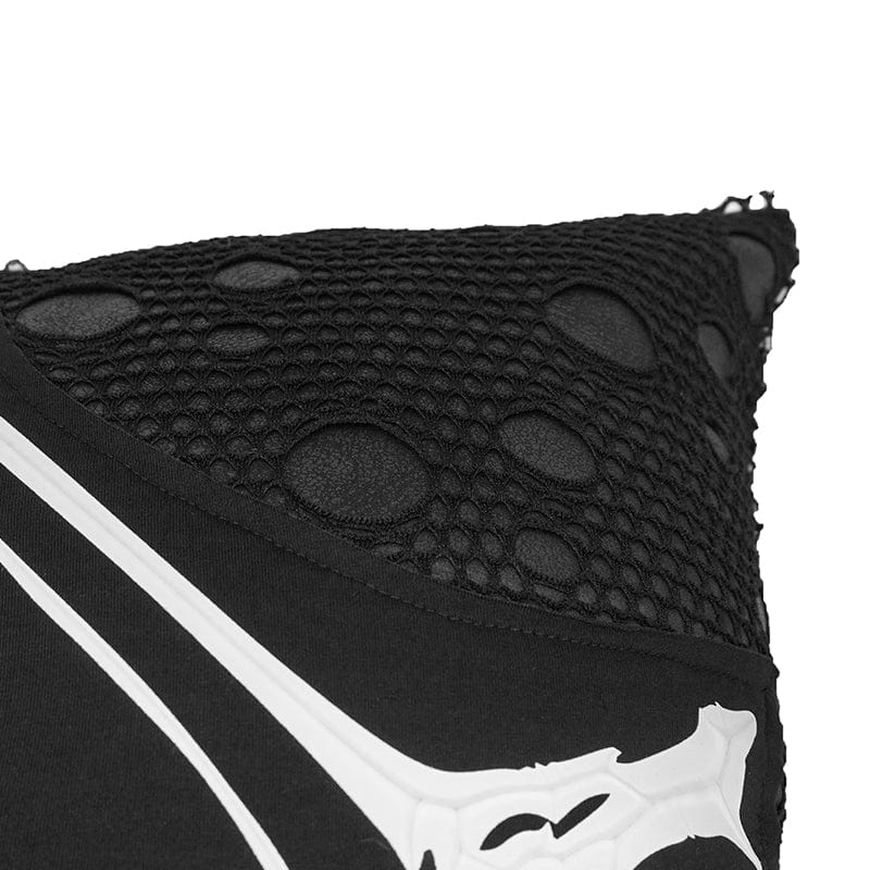 Gothic Ripped Mesh Splice Pillow Case with Pillow Inner - Image 6