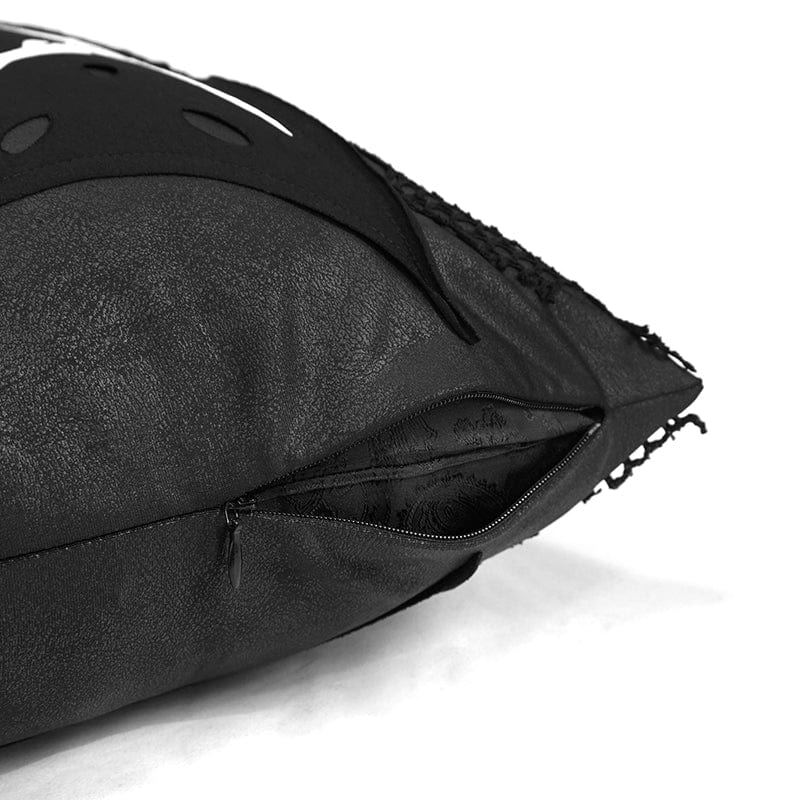 Gothic Ripped Mesh Splice Pillow Case with Pillow Inner - Image 8