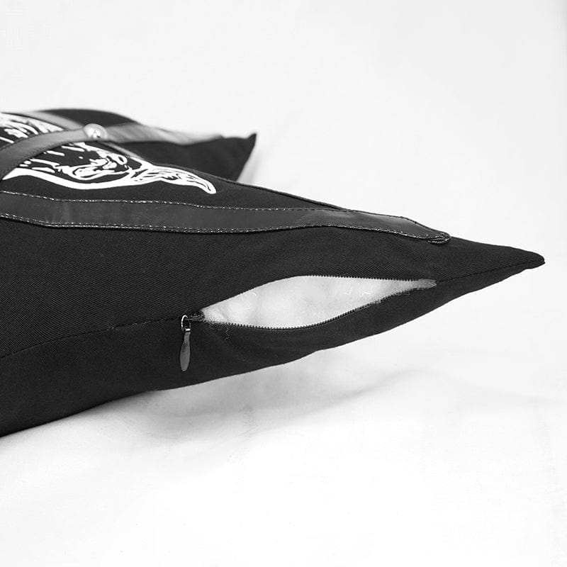 Gothic Sheepshead Printed Pentagram Pillow Case with Pillow Inner - Image 7