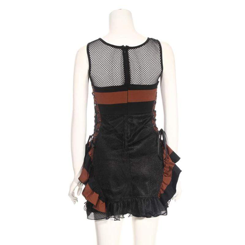 Gothic Short Sleeveless Dress - Image 4