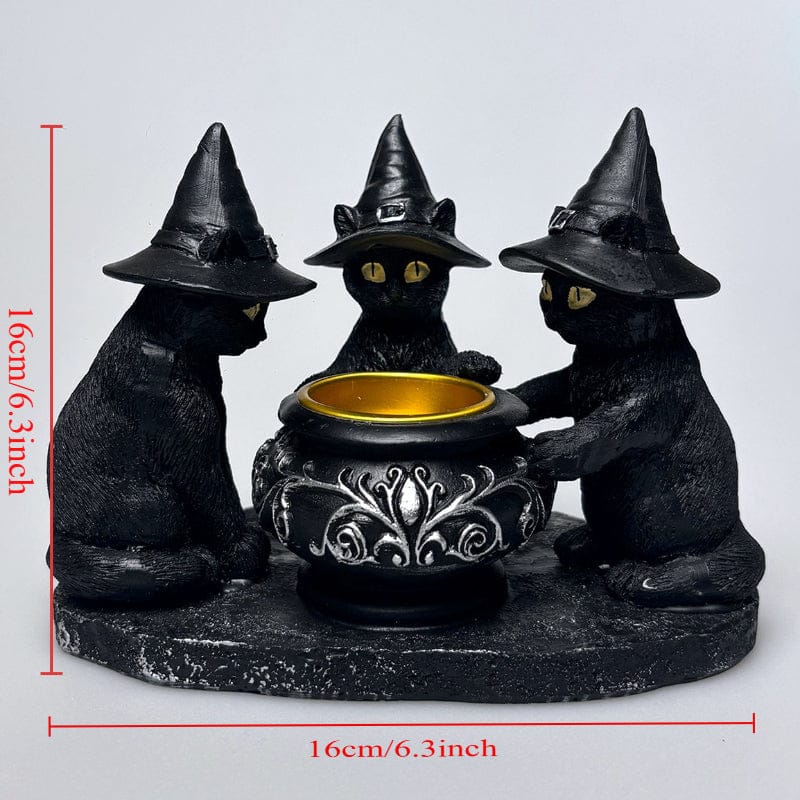 Home's Gothic Magic Cat Candlestick Ornament - Image 5