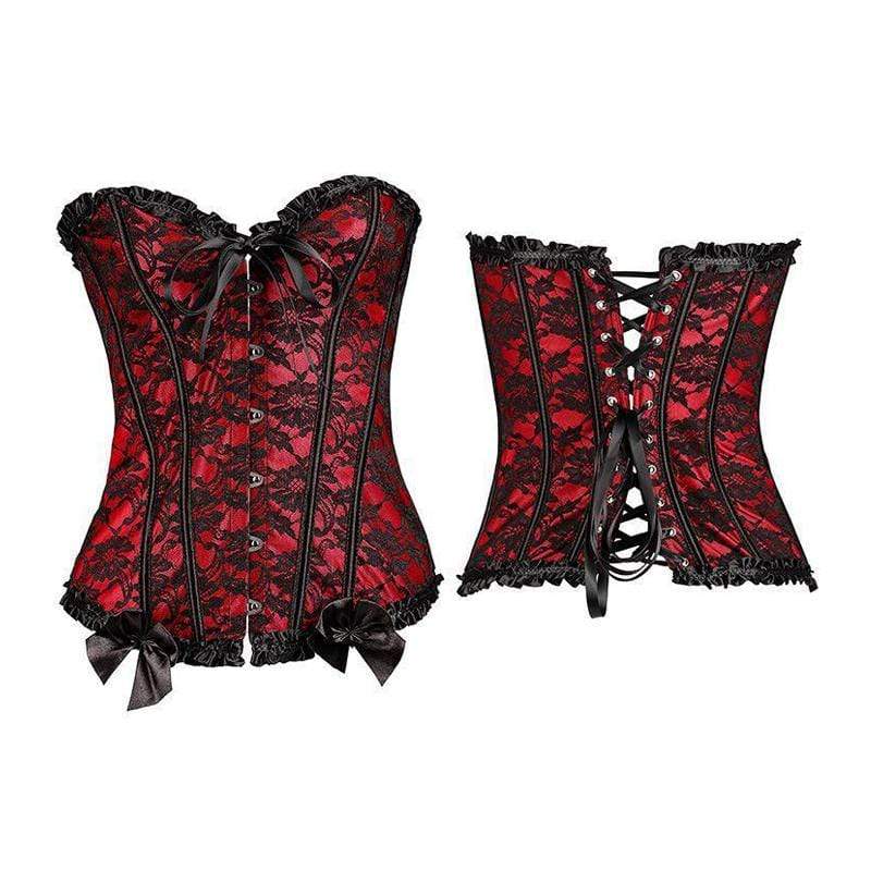 Imilan Women Corset Bustiers Top Plus Size With G String - Image 9