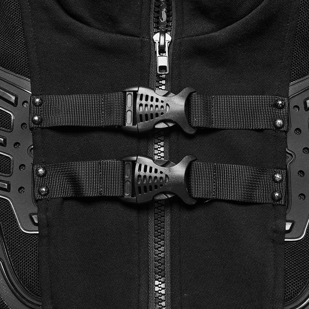 Men's Cyberpunk Bucke-up Zip Waistcoat - Image 6
