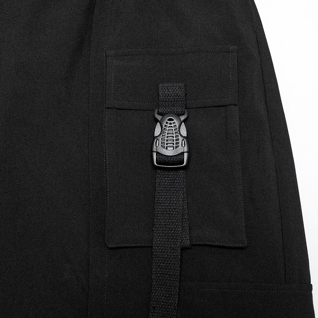 Men's Cyberpunk Buckle-up Big-pocket Pants - Image 6