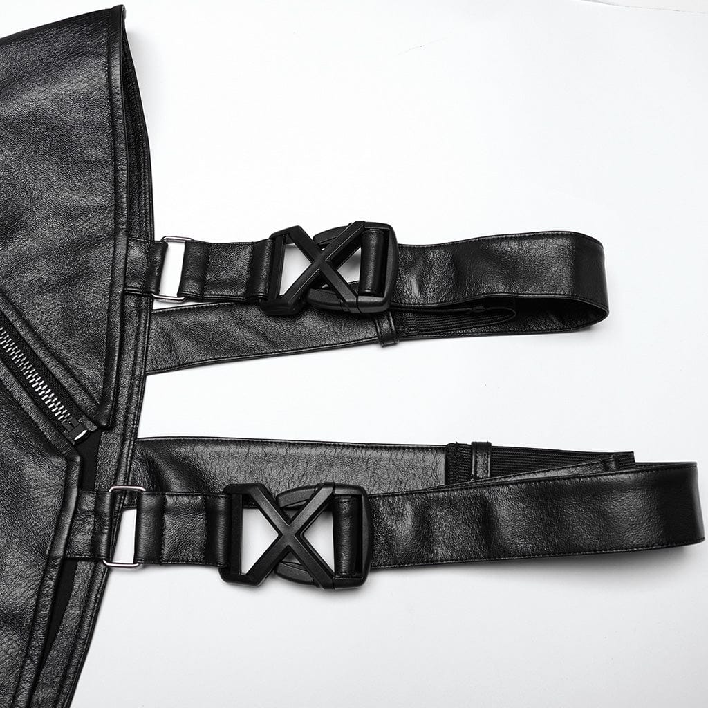 Men's Cyberpunk Buckle-up Zip Body Harness - Image 7
