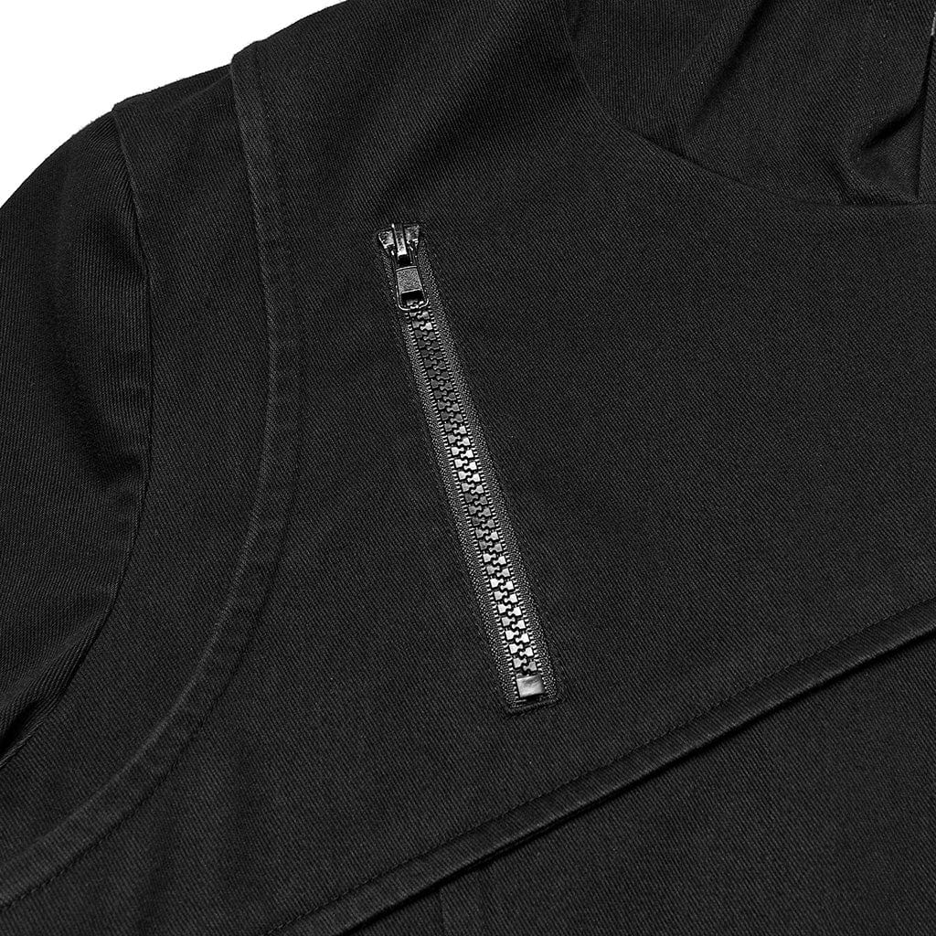 Men's Cyberpunk Buckle-up Zip Hoodie - Image 6