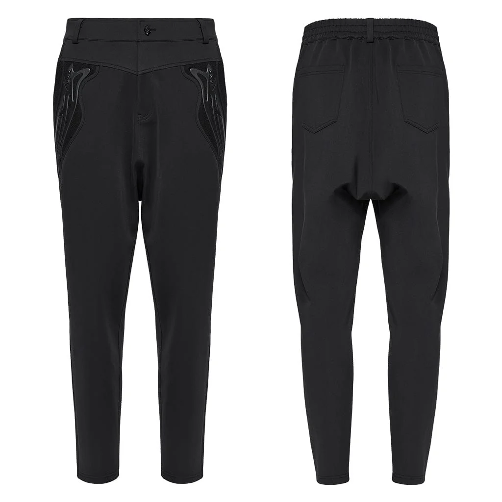 Men's Cyberpunk Patch Studs Pants - Image 5