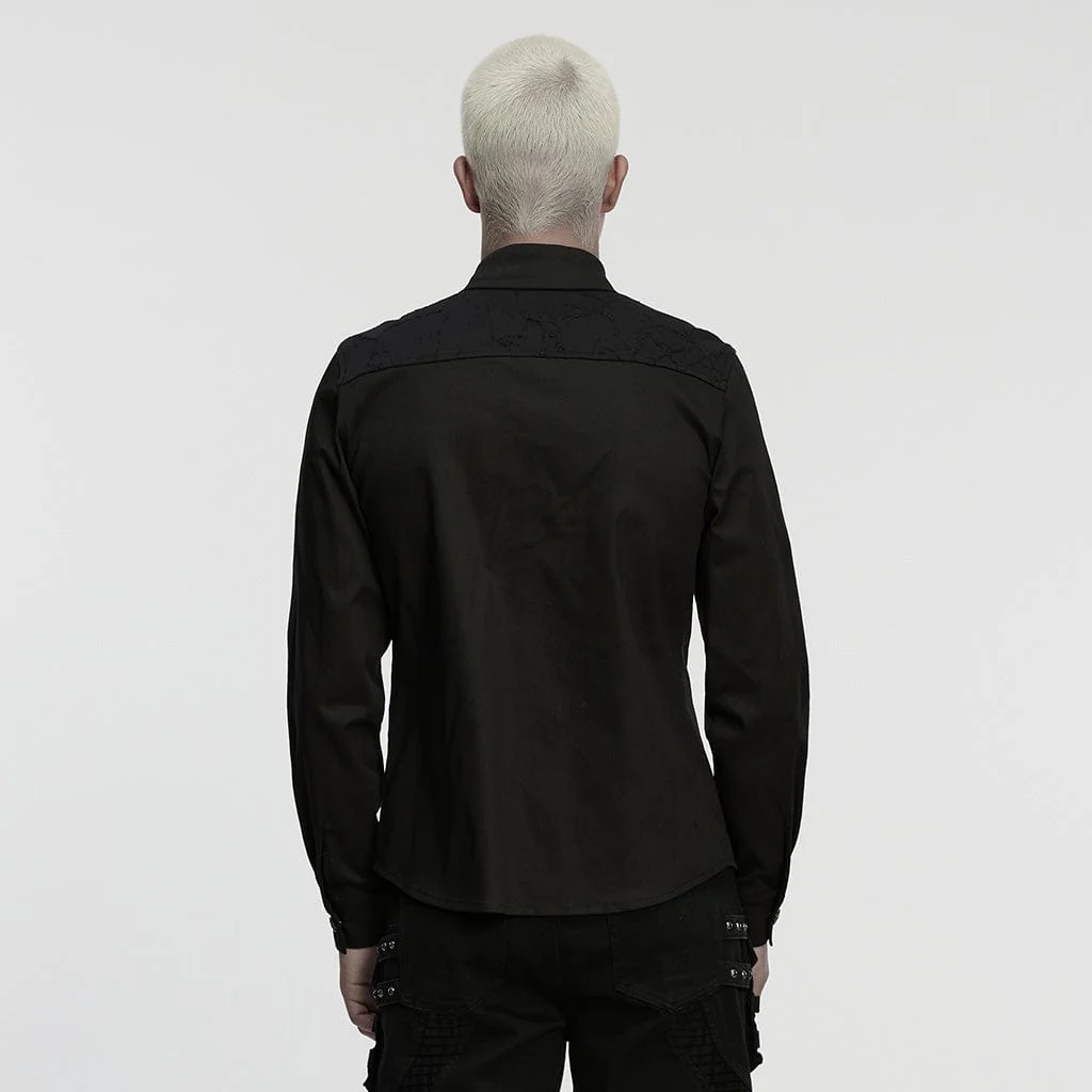 Men's Cyberpunk Ripped Turn-down Collar Shirt - Image 3