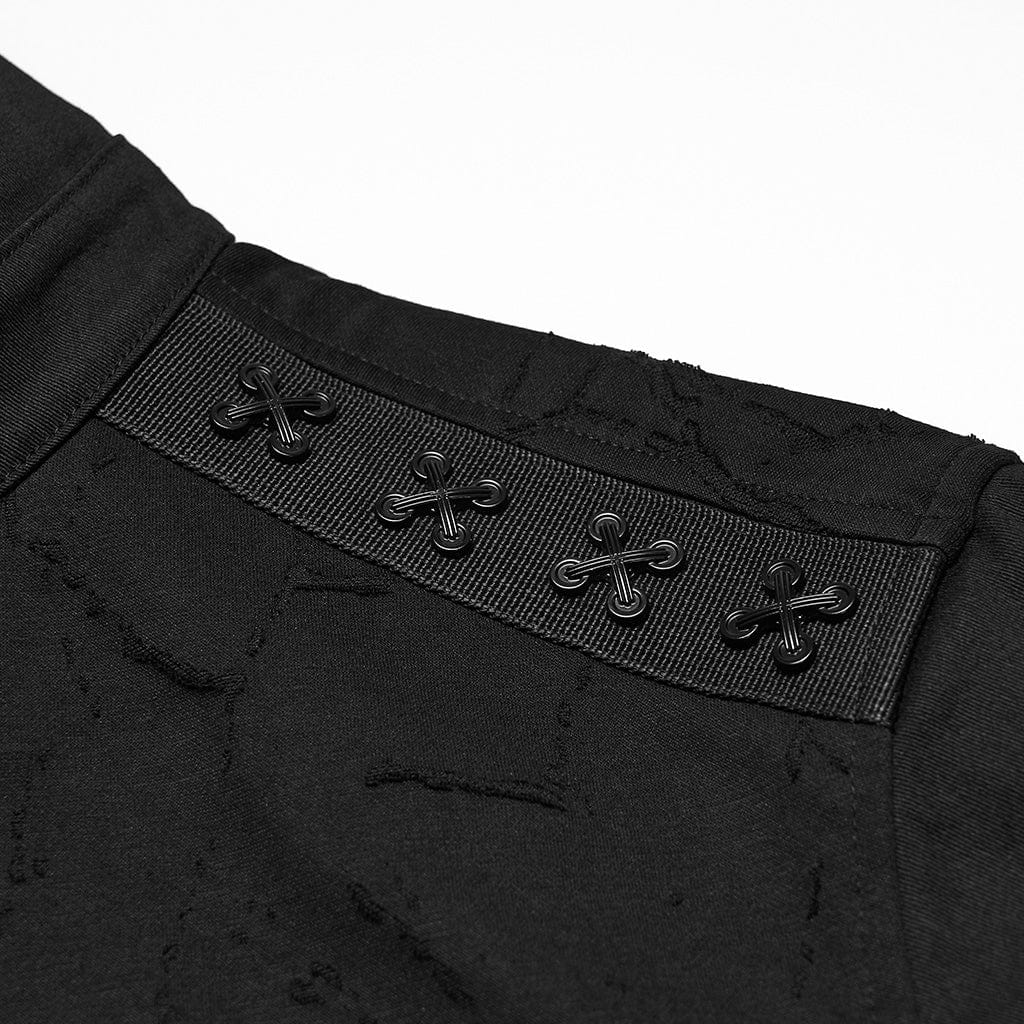 Men's Cyberpunk Ripped Turn-down Collar Shirt - Image 6