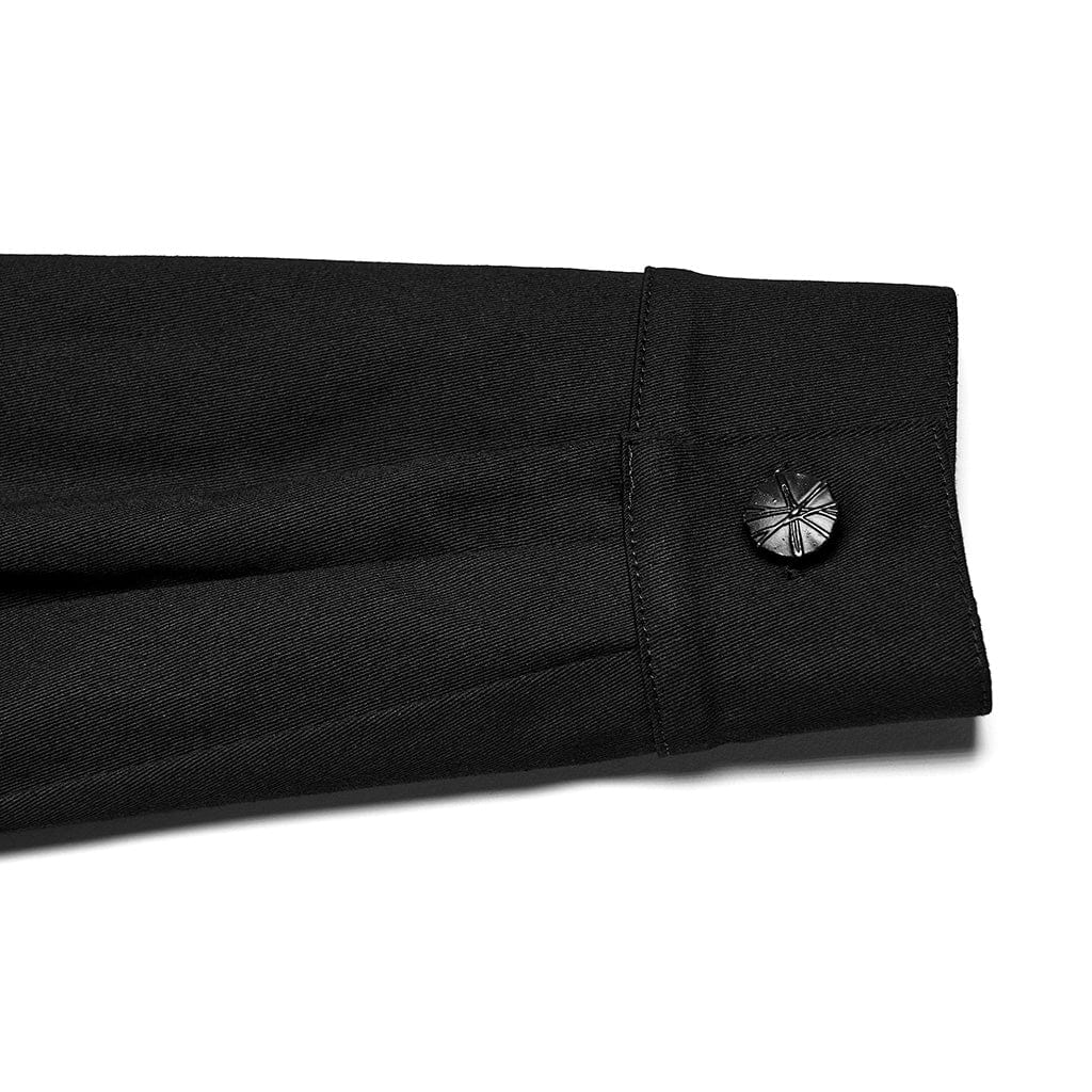 Men's Cyberpunk Ripped Turn-down Collar Shirt - Image 8