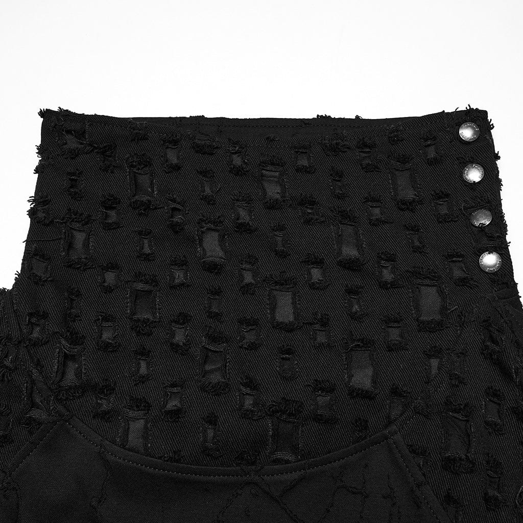 Men's Cyberpunk Rivet Ripped Loose T-shirt - Image 6