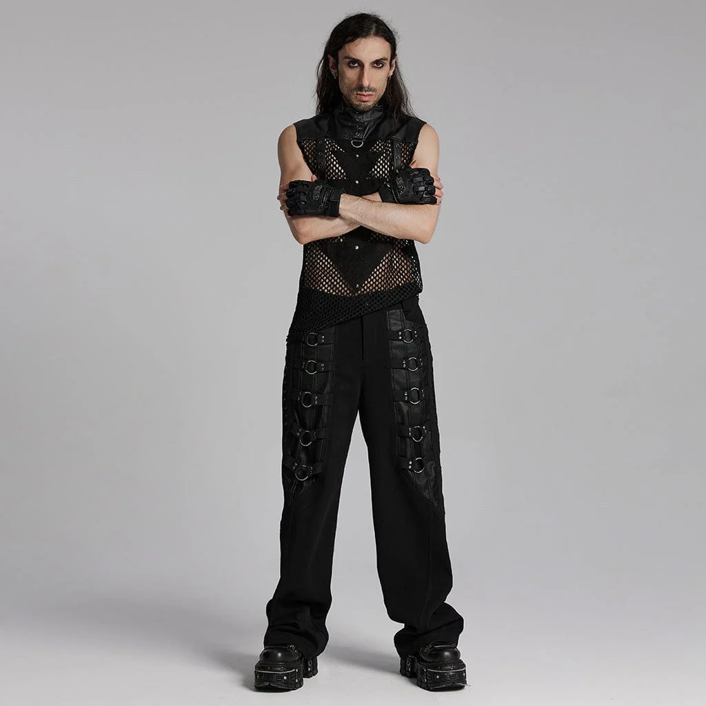 Men's Cyberpunk Spike Mesh Shell Gloves - Image 4