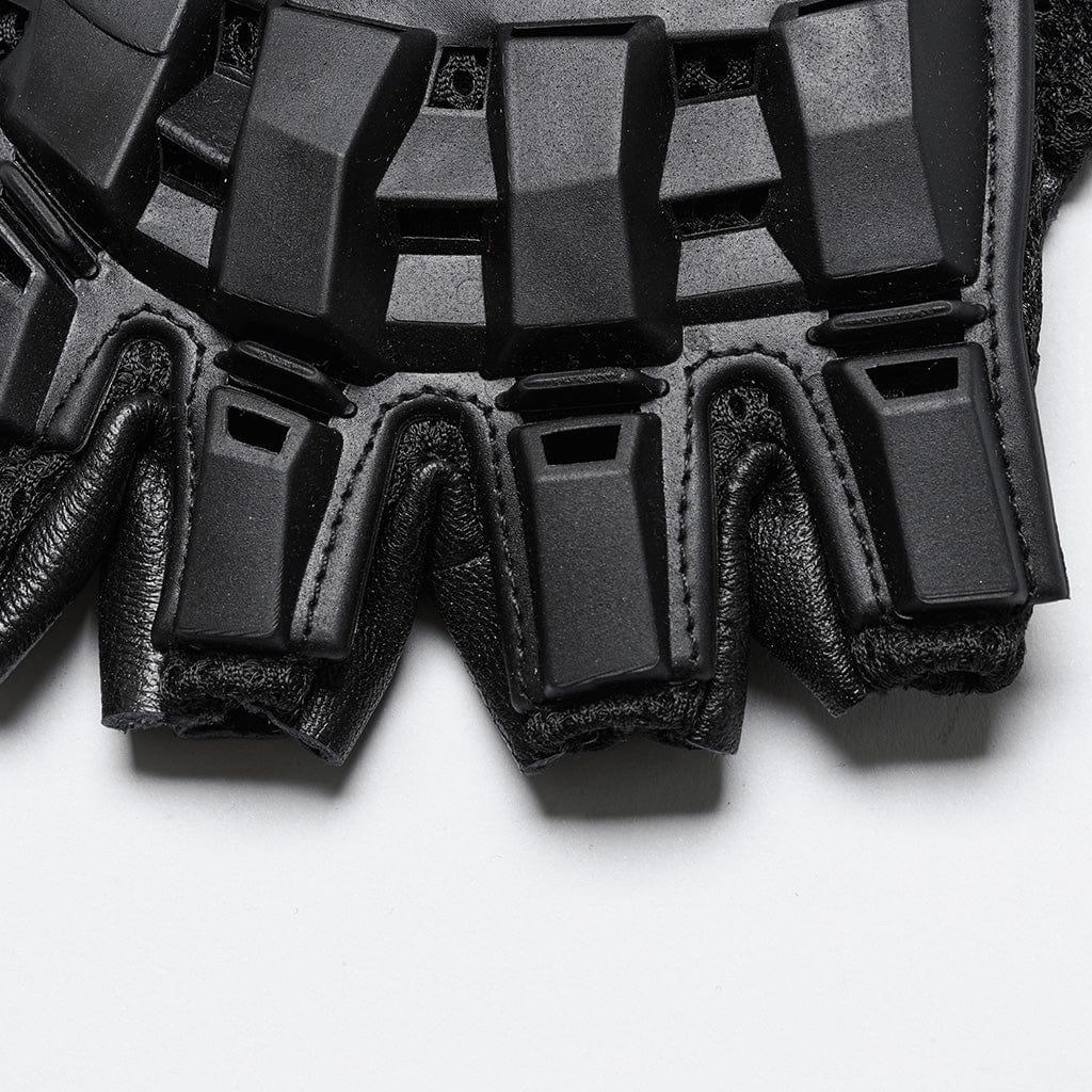 Men's Cyberpunk Spike Mesh Shell Gloves - Image 9