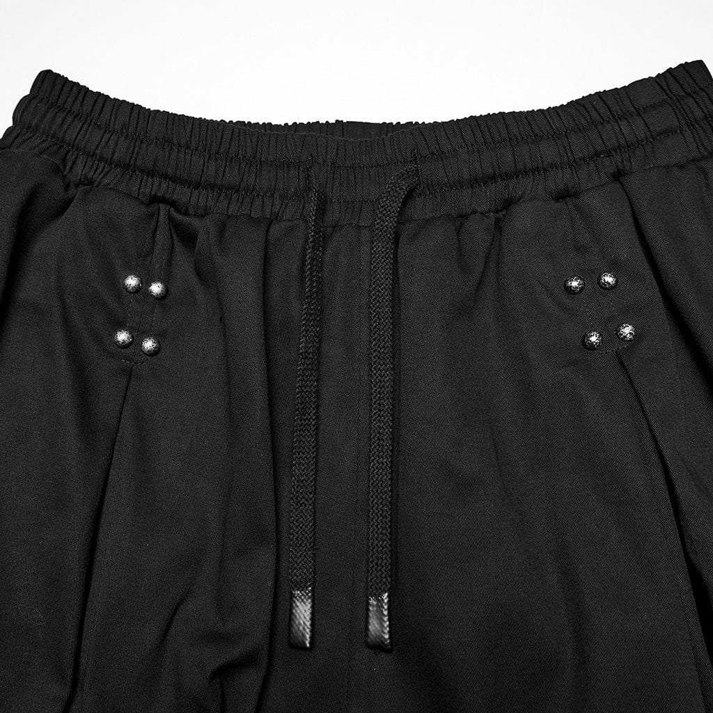 Men's Cyberpunk Strappy Rivets Cuffed Pants - Image 6