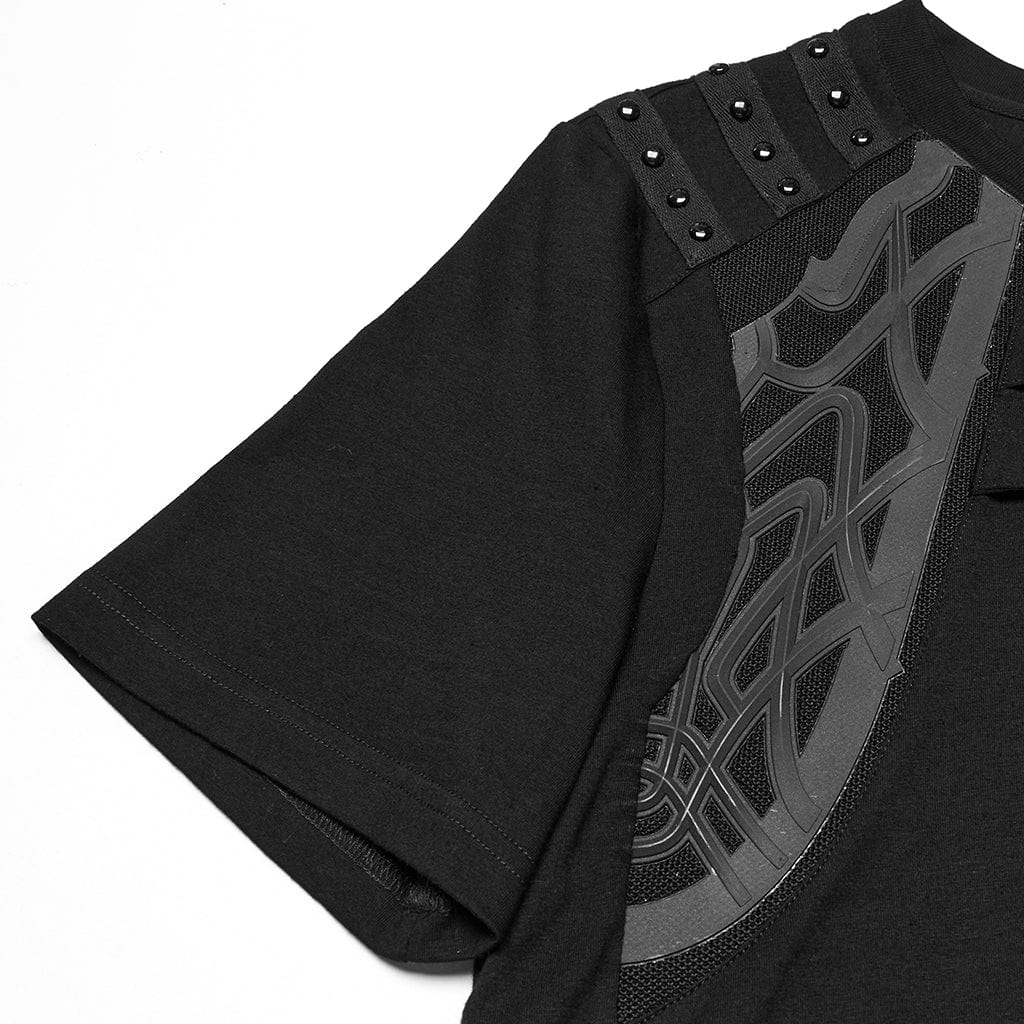 Men's Cyberpunk Studded Buckle Strap T-shirt - Image 8
