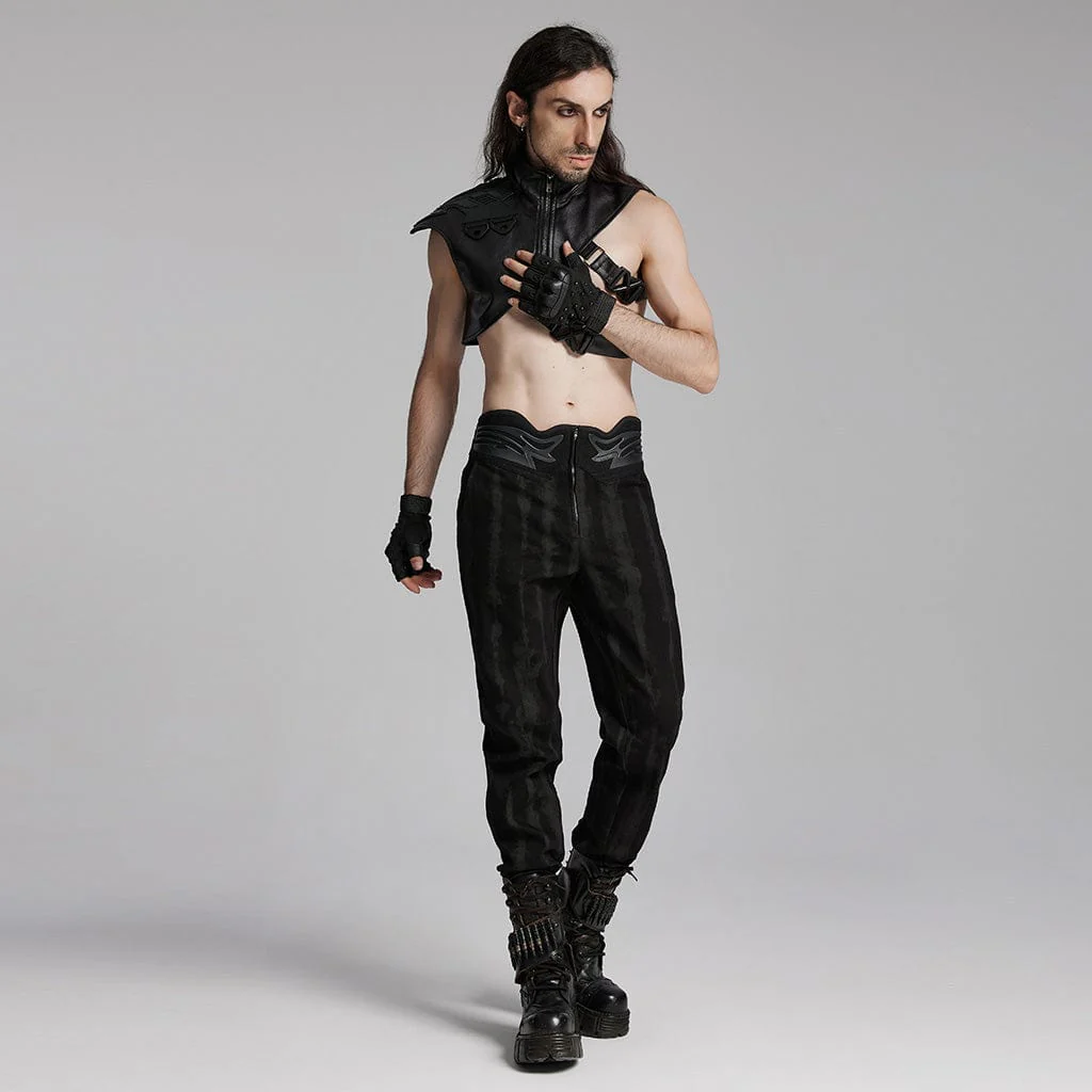 Men's Cyberpunk Studs Mesh Pad Gloves - Image 3
