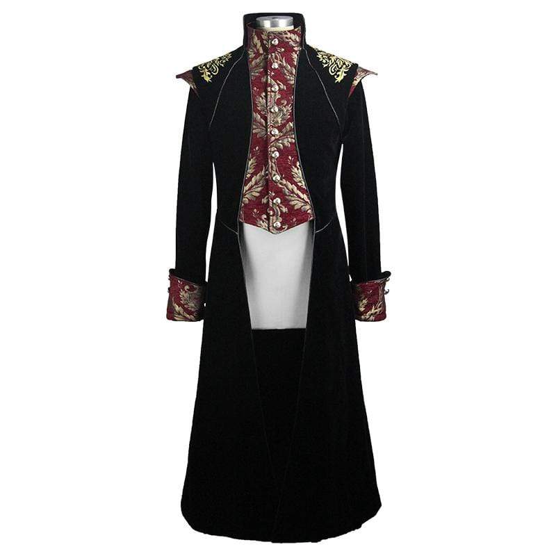 Men's Goth Jacquard Dovetail Overcoat - Image 4
