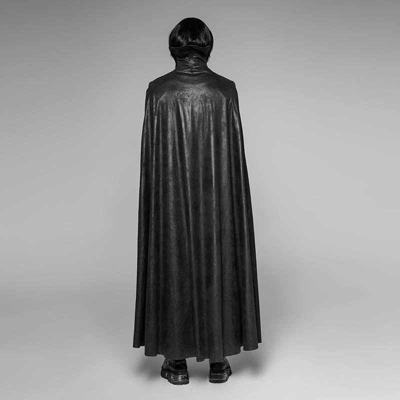 Men's Goth Long Cape Coat - Image 3