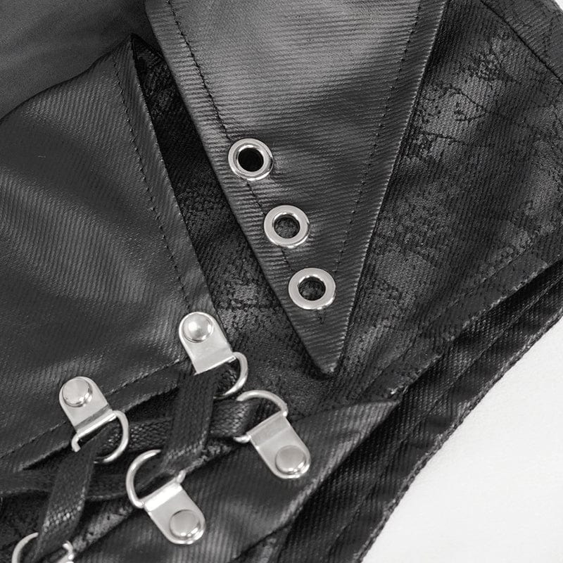 Men's Gothic Asymmetric Zipper Lace-up Waistcoat - Image 11