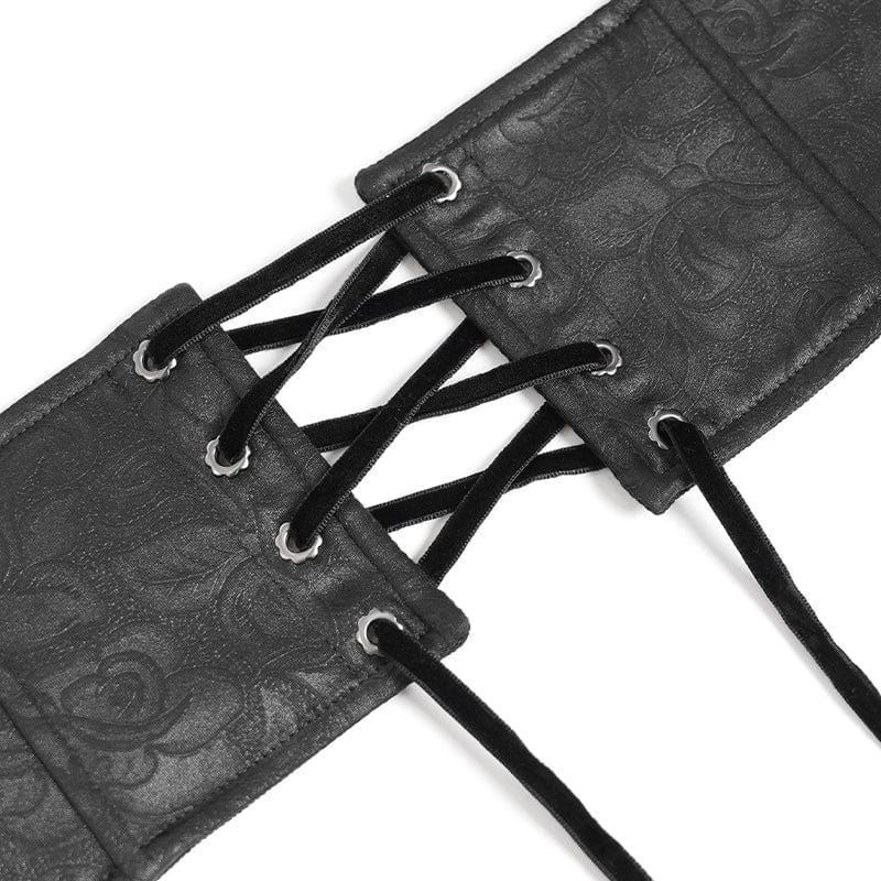 Men's Gothic Bat Embroidered Cross Girdle - Image 10