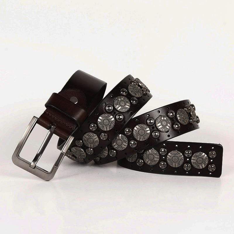 Men's Gothic Belts With Circile Rivets - Image 2