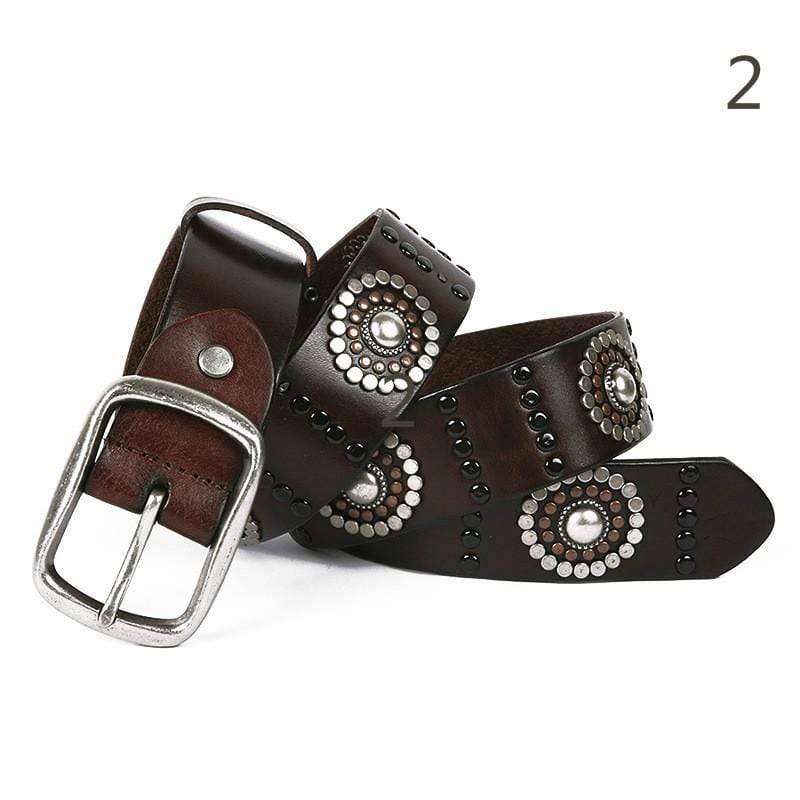 Men's Gothic Belts With Circle Rivets - Image 4