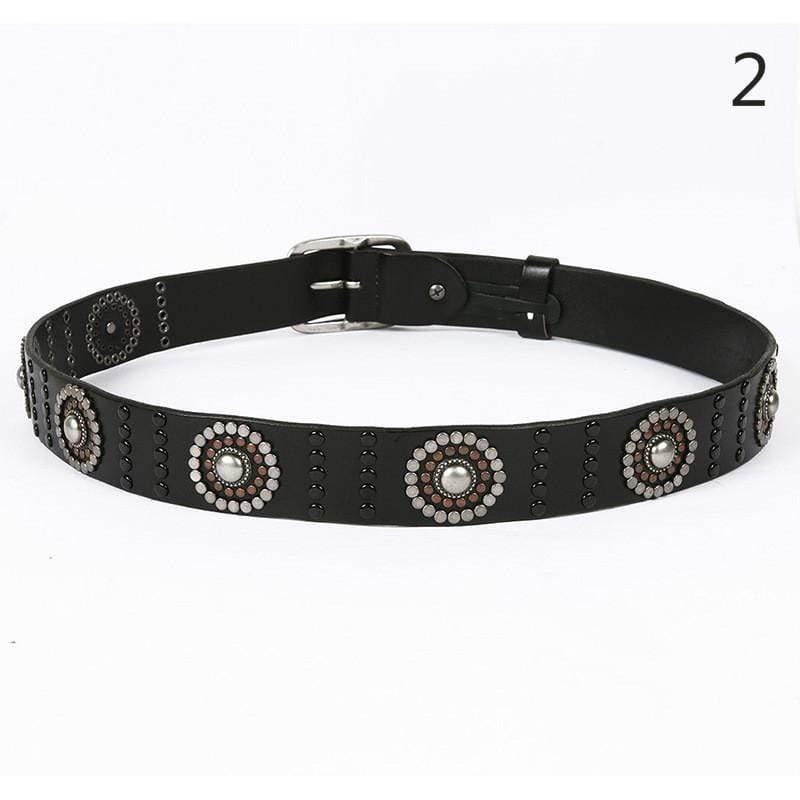 Men's Gothic Belts With Circle Rivets - Image 6