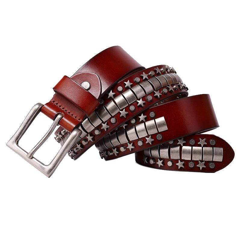 Men's Gothic Belts With Rivets Of Half-terete - Image 3