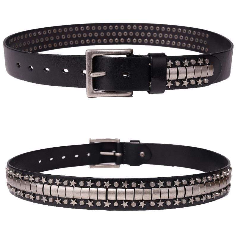 Men's Gothic Belts With Rivets Of Half-terete - Image 5