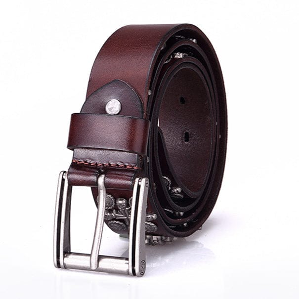 Men's Gothic Belts With Rivets Of Skulls And Crosses - Image 7