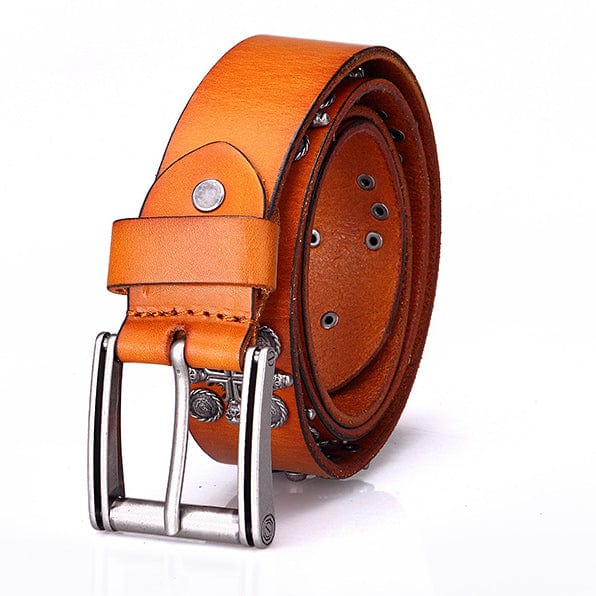 Men's Gothic Belts With Rivets Of Skulls And Crosses - Image 9