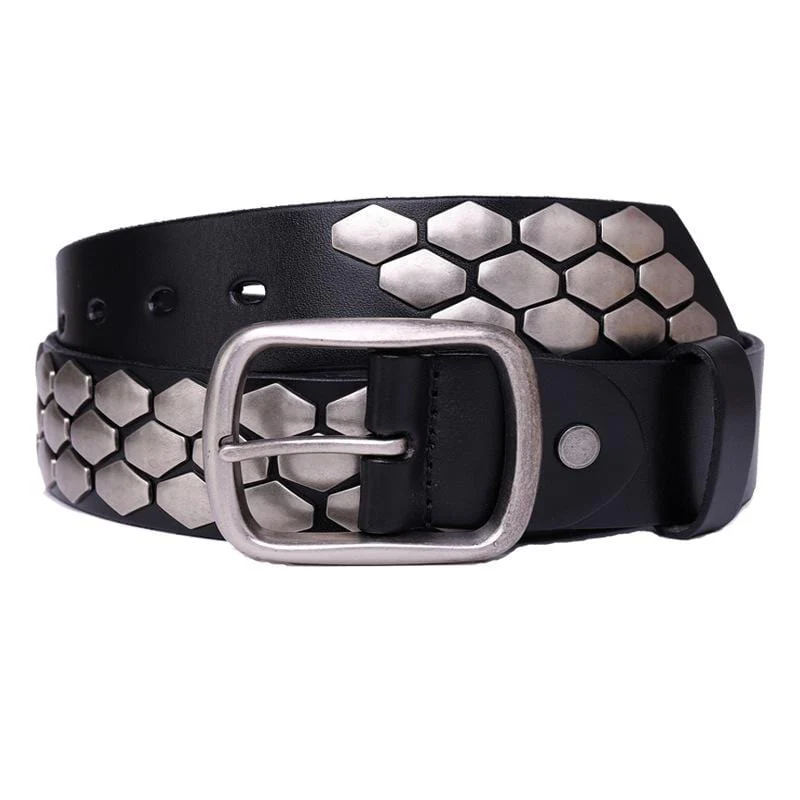 Men's Gothic Belts With Rivets Of Squama - Image 4