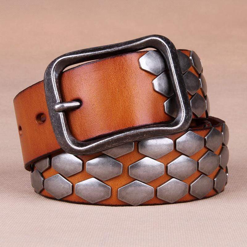 Men's Gothic Belts With Rivets Of Squama - Image 5